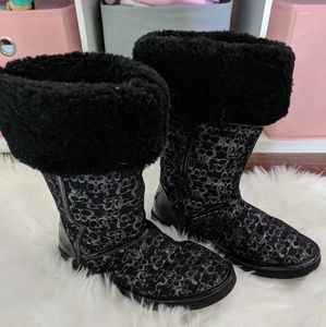 Coach fur boots